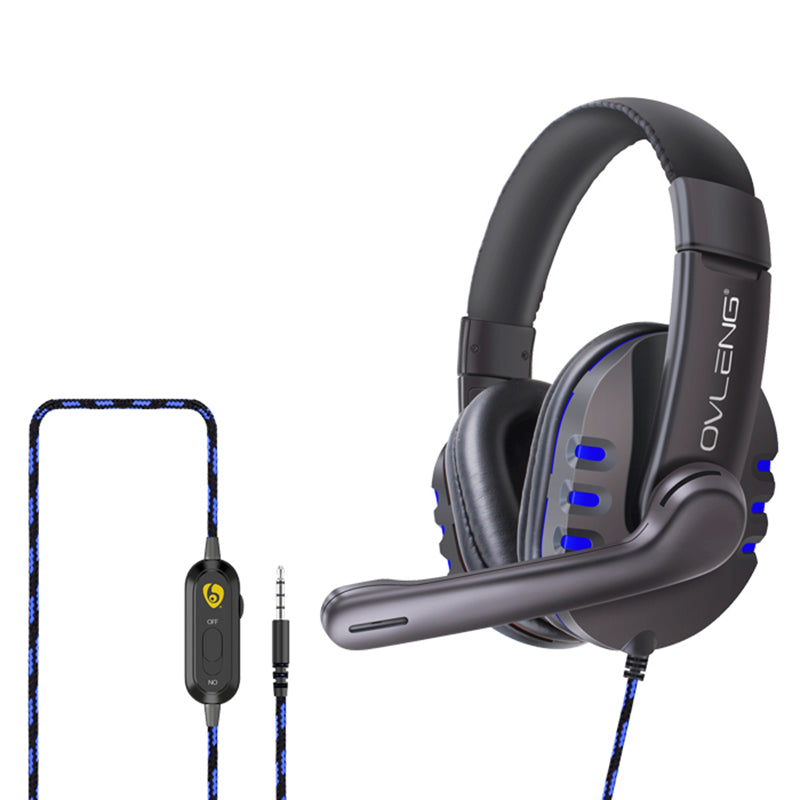 OVLENG OV-P3 E-sports Computer 3.5mm Wired Headphone Noise Reduction Microphone Over-ear Volume Control Gaming Headset OVLENG OV-P3 E-sports Computer 3.5mm Wired Headphone Noise Reduction Microphone Over-ear Volume Control Gaming Headset